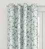 Green Polyester Light Filtering 8 Feet Eyelet Curtain (1 Piece)