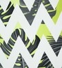Green Geometric Polyester 5 Ft Semisheer Eyelet Window Curtains (Set of 2)