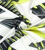 Green Geometric Polyester 5 Ft Semisheer Eyelet Window Curtains (Set of 2)
