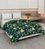 Green Polyester Solid 105 GSM Double Bed Comforter