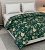Green Polyester Solid 105 GSM Double Bed Comforter