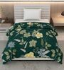 Green Polyester Solid 105 GSM Single Bed Comforter