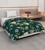 Green Polyester Solid 105 GSM Single Bed Comforter