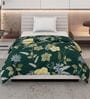 Green Polyester Solid 105 GSM Single Bed Comforter