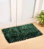 Green Solid Polyester 24 x 17 Inches Anti Skid Door Mat