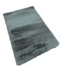 Green Solid Polyester 3 ft x 5 ft Machine Made Carpet