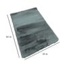 Green Solid Polyester 3 ft x 5 ft Machine Made Carpet