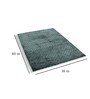 Green Solid Polyester 3 ft x 5 ft Machine Made Carpet