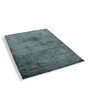 Green Solid Polyester 3 ft x 5 ft Machine Made Carpet