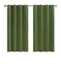 Green Polyester Solid 5ft Greenout Eyelet Window Curtain (2 Pc)