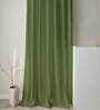 Green Polyester Solid 9ft Greenout Eyelet Door Curtain (2 Pc)