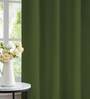 Green Polyester Solid 9ft Greenout Eyelet Door Curtain (2 Pc)
