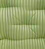 Green Striped Polyester 20x20 Inches Floor Cushion