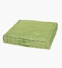 Green Striped Polyester 20x20 Inches Floor Cushion