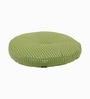 Green Striped Polyester 22x22 Inches Floor Cushion