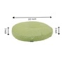 Green Striped Polyester 22x22 Inches Floor Cushion