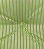 Green Striped Polyester 22x22 Inches Floor Cushion
