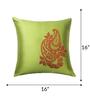 Green Polyester Traditional 16x16 inches Cushion Covers (1pc)