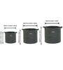 Green Polypropylene 52 Ltr (3Pcs) Storage Basket