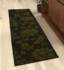 Green Polypropylene 47 x 18 Inches Machine Made Floor Runner