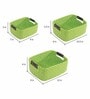 Green Polypropylene Non Foldable Multi Purpose Make Up Organiser (Set of 3)