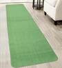 Green Polypropylene 118 x 24 Inches Machine Made Floor Runner