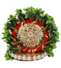 Green Polyresin Lord Ganesha Playing Dholak Idol