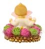 Lord Ganesha Green & Pink Polyresin Idol