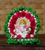 Green Polyresin Lord Ganesha Playing Dholak Idol