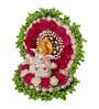 Green Polyresin Lord Ganesha Playing Dholak Idol