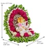 Green Polyresin Lord Ganesha Playing Dholak Idol
