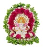 Green Polyresin Lord Ganesha Playing Dholak Idol