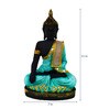 Green Polyresin Meditating Lord Buddha