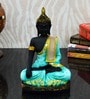 Green Polyresin Meditating Lord Buddha