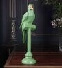 Green Polyresin Premium Parrot Figurine