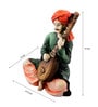 Green Polyresin Rajasthani Playing Sitar Musical Instrument