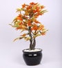 Green Artificial Maple Bonsai Plant with Ceramic Pot