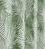 Green Poleyster Camrin Leaves 5 Feet Semi Transperency Ring Top Window Curtains 2Pcs