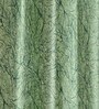 Green Poleyster Camrin Leaves 5 Feet Semi Transperency Ring Top Window Curtains 2Pcs