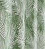 Green Poleyster Camrin Leaves 7 Feet Semi Transperency Ring Top Door Curtains 2Pcs