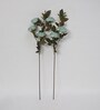 Green Fabric Peony Stick Artificial Flowers