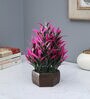 Green Polyster Yucca Leaves Artificial Plant With Wooden Pot