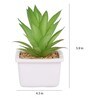 Polyurethane Luna Green Succculent In Ceramic Pot Artificial Plant
