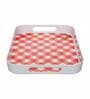 Multicolour Contemporary Melamine Square Serving Tray