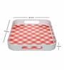 Multicolour Contemporary Melamine Square Serving Tray