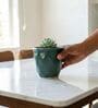 Green Ceramic 4-Inch Flower Pot