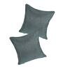 Green Solid Jute 18 x 18 Inches Cushion Covers (Set of 2)
