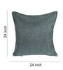 Green Solid Jute 24 x 24 Inches Cushion Covers (Set of 2)