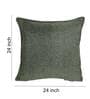 Green Plain Solid Jute 24 x 24 Inches Cushion Covers (Set of 2)