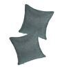 Green Solid Jute 24 x 24 Inches Cushion Covers (Set of 2)